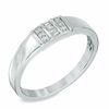 Thumbnail Image 1 of Baguette and Round Diamond Accent Ring in 10K White Gold