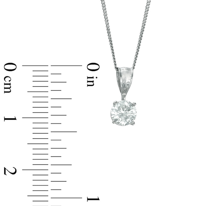 Celebration Canadian Ideal 0.50 CT. Diamond Solitaire Pendant in 14K White Gold (I/I1)