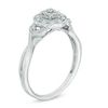 0.10 CT. T.W. Composite Diamond Flower with Pavé Sides Promise Ring in 10K Gold