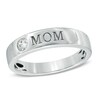 Thumbnail Image 0 of 0.10 CT. Diamond Solitaire "MOM" Band in 10K White Gold