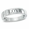 Thumbnail Image 1 of 0.10 CT. Diamond "LOVE" Anniversary Band in 10K White Gold