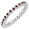 Thumbnail Image 0 of Stackable Expressions™ Garnet Eternity Band in Sterling Silver