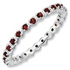 Thumbnail Image 0 of Stackable Expressions™ Garnet Eternity Band in Sterling Silver