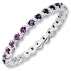 Thumbnail Image 0 of Stackable Expressions™ Amethyst Eternity Band in Sterling Silver