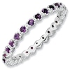 Thumbnail Image 1 of Stackable Expressions™ Amethyst Eternity Band in Sterling Silver