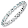 Thumbnail Image 0 of Stackable Expressions™ Aquamarine Eternity Band in Sterling Silver