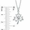 Thumbnail Image 2 of 0.10 CT. T.W. Diamond Maple Leaf Pendant in Sterling Silver