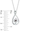 0.13 CT. T.W. Enhanced Champagne and White Diamond Infinity with Maple Leaf Pendant in Sterling Silver