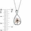 Thumbnail Image 2 of 0.13 CT. T.W. Diamond Infinity with Maple Leaf Pendant in Sterling Silver and 10K Rose Gold