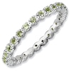 Thumbnail Image 0 of Stackable Expressions™ Prong-Set Peridot Eternity Band in Sterling Silver