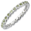 Thumbnail Image 1 of Stackable Expressions™ Prong-Set Peridot Eternity Band in Sterling Silver