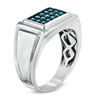 Thumbnail Image 2 of 0.50 CT. T.W. Enhanced Blue Diamond Ring in Sterling Silver