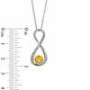 Thumbnail Image 2 of 5.5mm Citrine and Diamond Accent Infinity Pendant in Sterling Silver