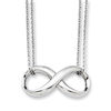 Thumbnail Image 1 of Infinity Double Strand Necklace in Stainless Steel