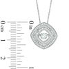 Thumbnail Image 2 of Unstoppable Love™ 0.35 CT. T.W. Diamond Vintage-Style Double Frame Pendant in 10K White Gold