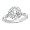 Thumbnail Image 1 of Vera Wang Love Collection 0.95 CT. T.W. Diamond Swirl Frame Engagement Ring in 14K White Gold