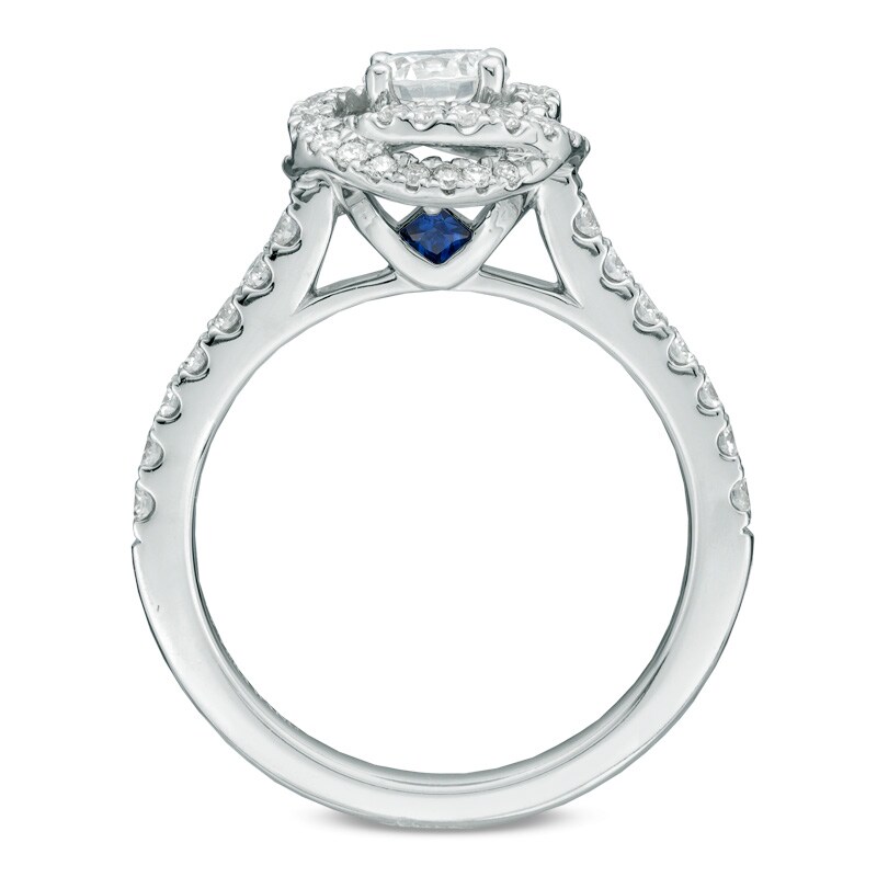 Main Image 3 of Vera Wang Love Collection 0.95 CT. T.W. Diamond Swirl Frame Engagement Ring in 14K White Gold