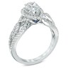 Thumbnail Image 2 of Vera Wang Love Collection 0.95 CT. T.W. Pear-Shaped Diamond Vintage-Style Ring in 14K White Gold