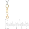 Fancy Link Bracelet in 10K Tri-Tone Gold - 7.25"