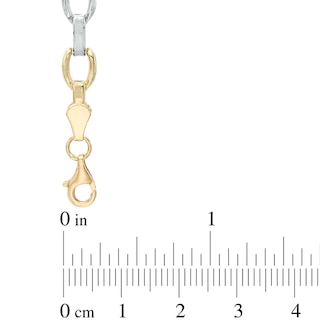 Fancy Link Bracelet in 10K Tri-Tone Gold - 7.25"