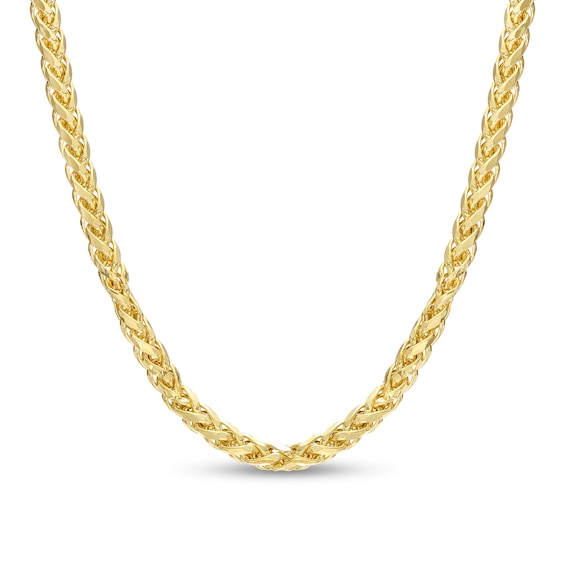 3.4mm Wheat Chain Necklace in 10K Gold - 22"