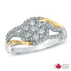 Thumbnail Image 0 of 0.50 CT. T.W. Certified Canadian Diamond Cluster Ring in 14K Two-Tone Gold (I/I1)