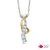 Thumbnail Image 1 of 0.20 CT. T.W. Certified Canadian Diamond Journey Pendant in 14K Two-Tone Gold (I/I1)
