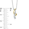 Thumbnail Image 2 of 0.20 CT. T.W. Certified Canadian Diamond Journey Pendant in 14K Two-Tone Gold (I/I1)
