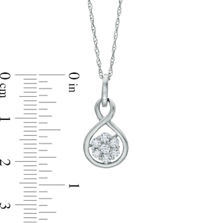 0.35 CT. T.W. Certified Canadian Diamond Cluster Infinity Pendant in 14K White Gold (I/I1)