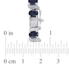 Thumbnail Image 2 of Oval Black Sapphire and Diamond Accent Bracelet in Sterling Silver