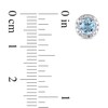 Thumbnail Image 2 of 5.0mm Sky Blue Topaz Beaded Frame Stud Earrings in Sterling Silver