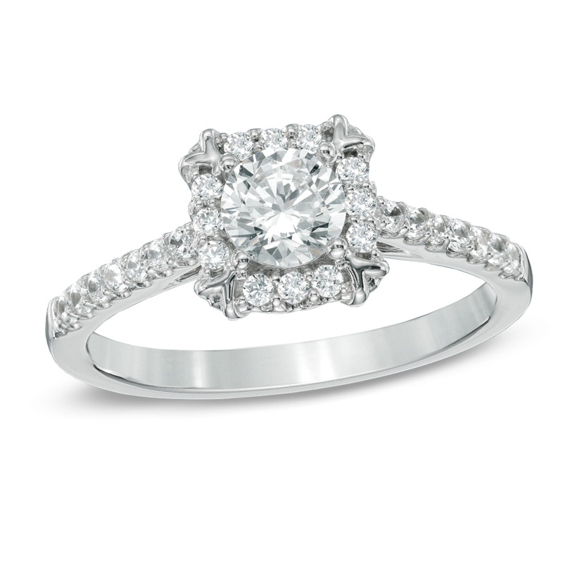 Celebration Canadian Lux® 0.75 CT. T.W. Diamond Frame Engagement Ring in 18K Gold (I/SI2)