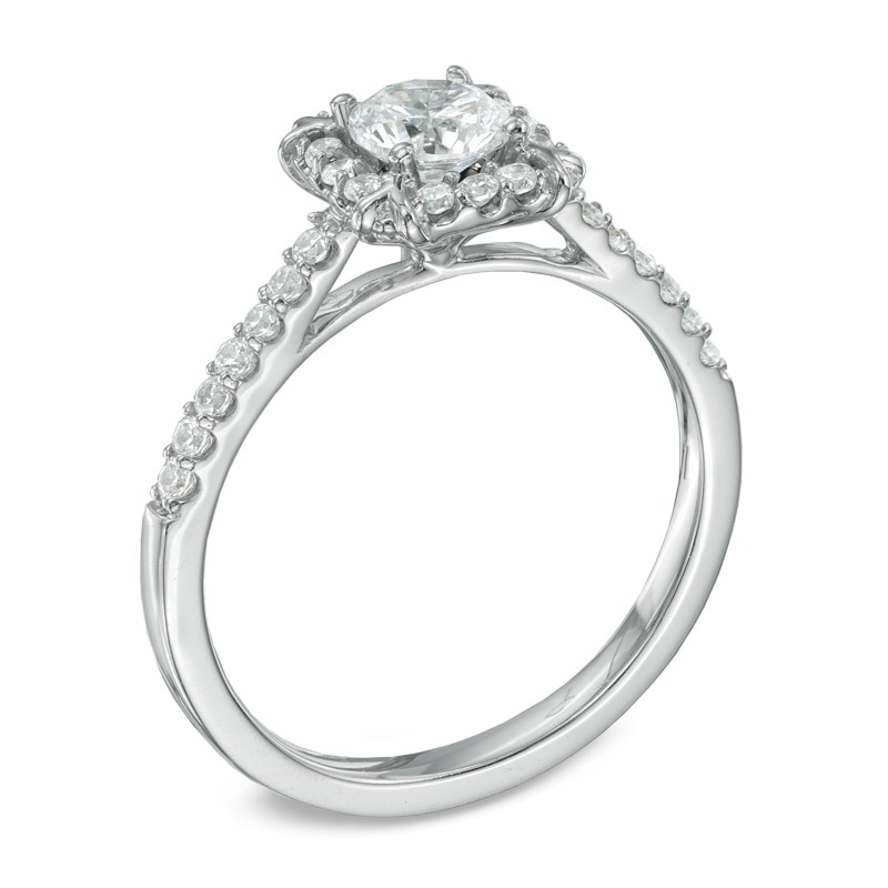 Celebration Canadian LuxÂ® 0.75 CT. T.W. Certified Diamond Frame Engagement Ring in 18K Gold (I/SI2)