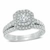 Thumbnail Image 0 of 0.95 CT. T.W. Diamond Double Frame Bridal Set in 14K White Gold