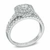 0.95 CT. T.W. Diamond Double Frame Bridal Set in 14K White Gold