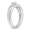 Thumbnail Image 1 of 0.20 CT. T.W. Princess-Cut Diamond Bridal Set in Sterling Silver