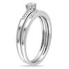 0.19 CT. T.W. Diamond Bridal Set in Sterling Silver
