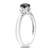 0.49 CT. T.W. Enhanced Black and White Diamond Engagement Ring in Sterling Silver