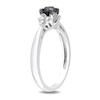 Thumbnail Image 1 of 0.49 CT. T.W. Black and White Diamond Engagement Ring in Sterling Silver