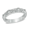 Thumbnail Image 0 of 0.30 CT. T.W. Diamond Art Deco-Inspired Wedding Band in 10K White Gold