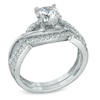 Thumbnail Image 1 of 1.10 CT. T.W. Canadian Certified Diamond Split Shank Bridal Set in 14K White Gold (I/I2)