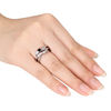 Thumbnail Image 3 of 0.24 CT. T.W. Black and White Diamond Sash Bridal Set in Sterling Silver