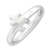 Thumbnail Image 1 of Stackable Expressions™ Autism Awareness Puzzle Piece Ring in Sterling Silver