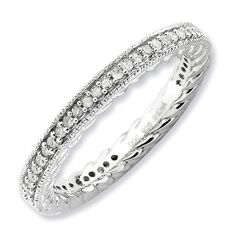 Stackable Expressions™ 0.35 CT. T.W. Diamond Eternity Band in Sterling Silver