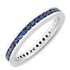 Thumbnail Image 0 of Stackable Expressions™ Lab-Created Blue Sapphire Eternity Band in Sterling Silver