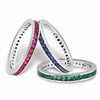 Thumbnail Image 2 of Stackable Expressions™ Lab-Created Blue Sapphire Eternity Band in Sterling Silver
