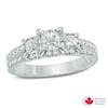 Celebration Canadian Ideal 1.00 CT. T.W. Princess-Cut Diamond Ring in 14K White Gold (I/I1)
