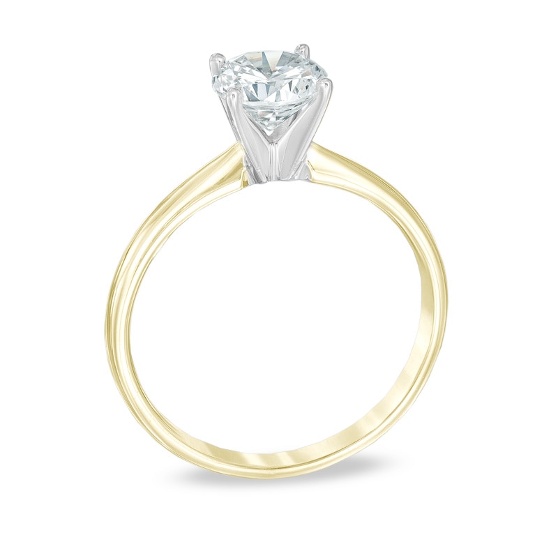 Main Image 2 of 1.00 CT. Canadian Certified Diamond Solitaire Engagement Ring in 14K Gold (J/I3)