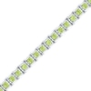 Thumbnail Image 0 of Peridot Tennis Bracelet in Sterling Silver - 7.5"