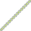Thumbnail Image 1 of Peridot Tennis Bracelet in Sterling Silver - 7.5"